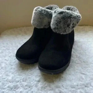 Khombu Black Jessica Suede Leather Boots Women’s Sz 7‎